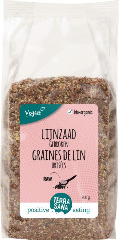 RAW Lijnzaad gebroken bio