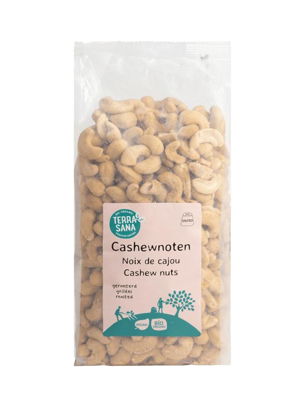 Cashewnoten geroosterd met zout bio