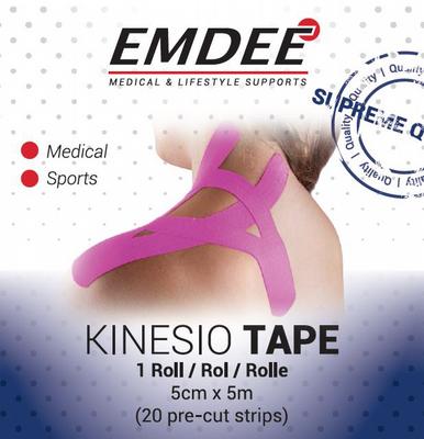 Emdee Kinesio tape roze pre cut