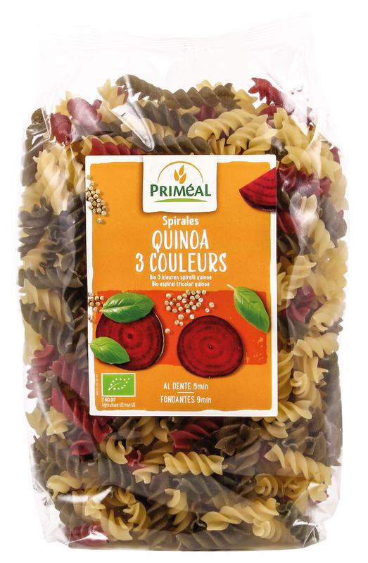 Organic fusilli 3 kleur tarwe quinoa bio