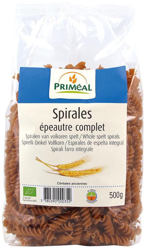 Spelt fusilli spiralen volkoren bio