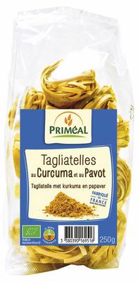 Primeal Tagliatelle kurkuma papaver bio
