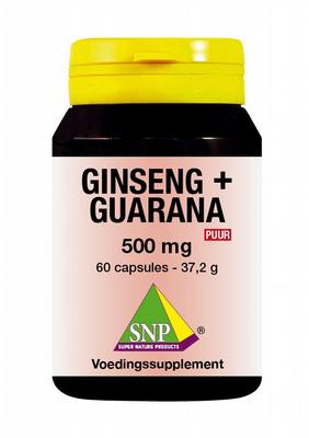 SNP Ginseng guarana 500mg puur