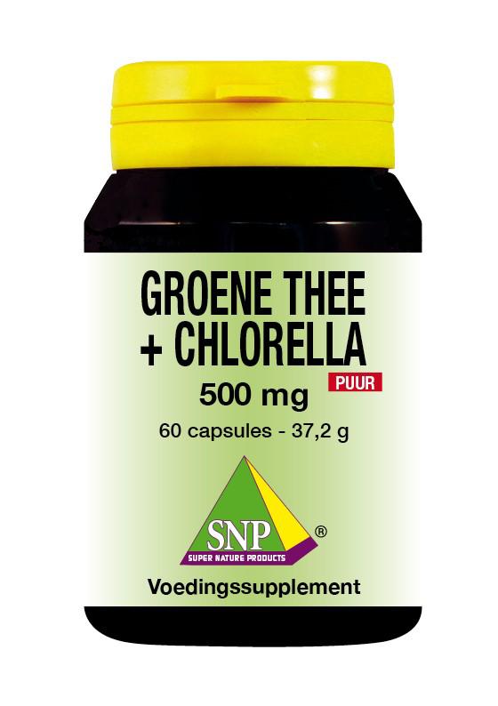 Groene thee chlorella 500 mg puur