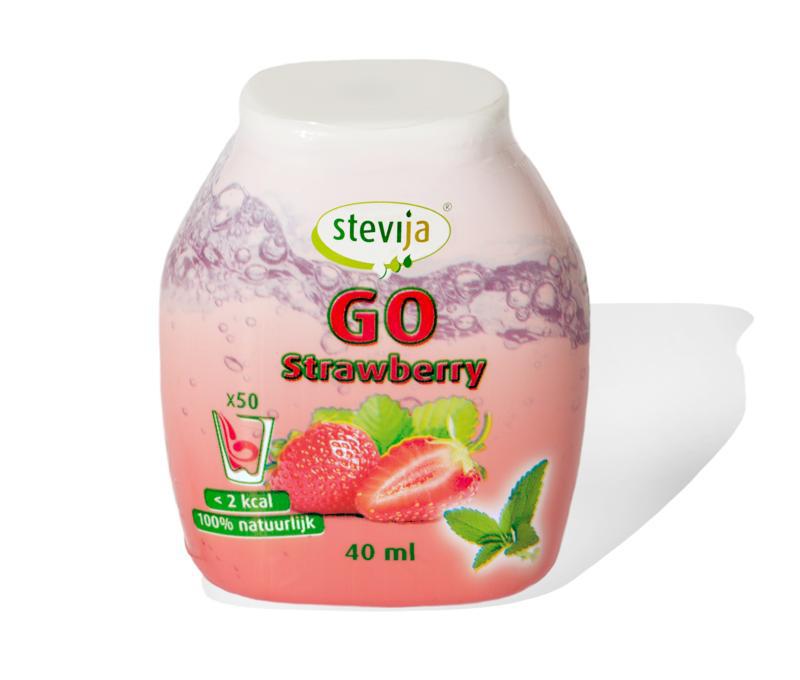 Stevia limonadesiroop go strawberry
