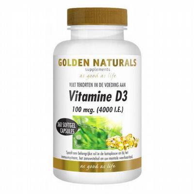 Golden Naturals vit d3 100mcg 360cp