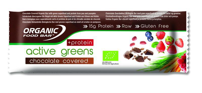 Bar active greens chocolade c protein bio
