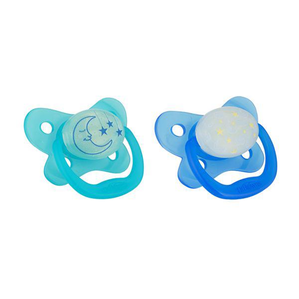 Fopspeen fase 2 blauw glow in the dark