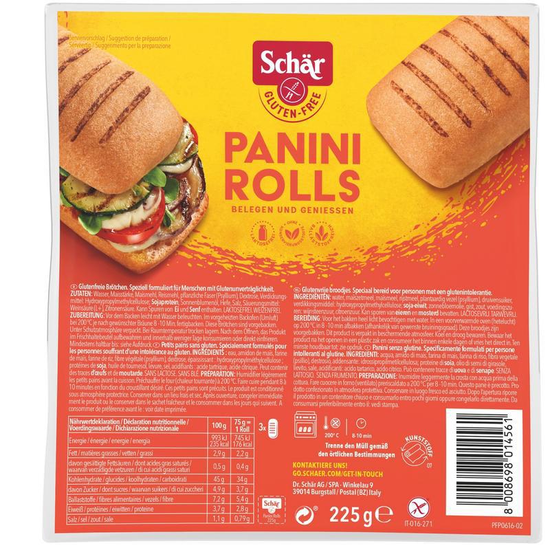 Panini rolls 75 gram glutenvrij
