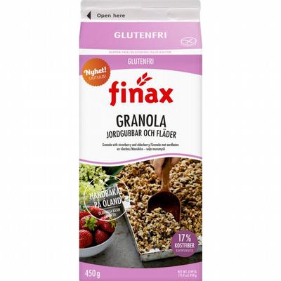 Finax granola aardb/vlierbes 450g