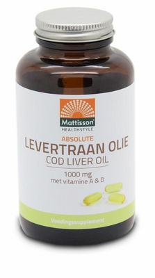 Mattisson Levertraanolie 1000mg met vitamine A/D Mattisson Levertraanolie 1000mg met vitamine A/D