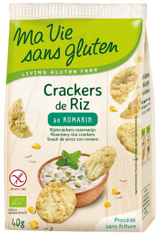 Rijstcrackers rozemarijn glutenvrij bio
