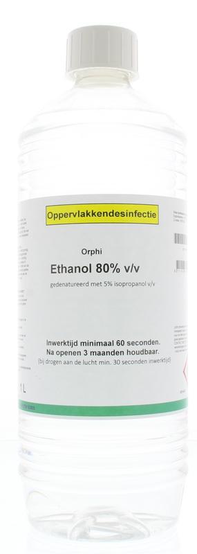Alcohol 80% ethanol met 5% IPA