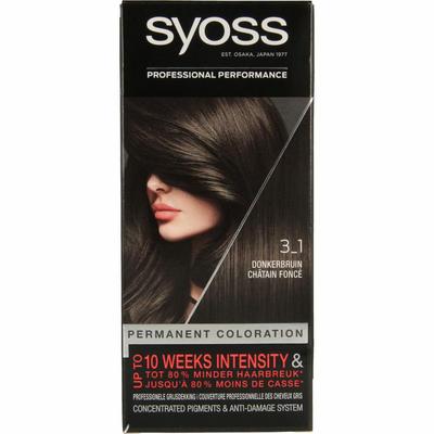 Syoss Color baseline 3-1 donkerbruin haarverf