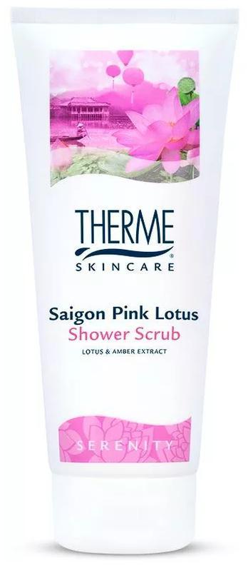 Saigon pink lotus shower scrub