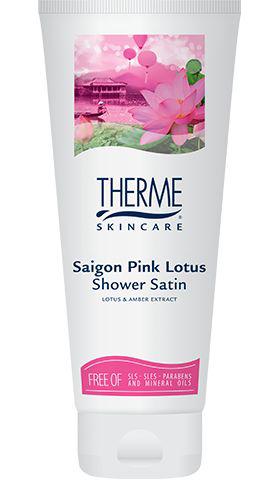 Saigon pink lotus shower satin