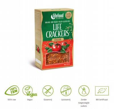 Lifefood Life crackers Italiaans raw bio