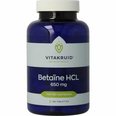 Vitakruid Vitakruid Betaine HCL 650mg & pepsine 160mg Vitakruid Vitakruid Betaine HCL 650mg & pepsine 160mg