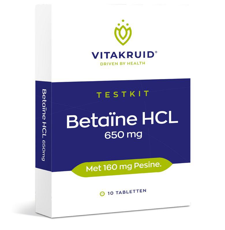 Vitakruid Betaine HCL 650mg & pepsine 160mg testkit