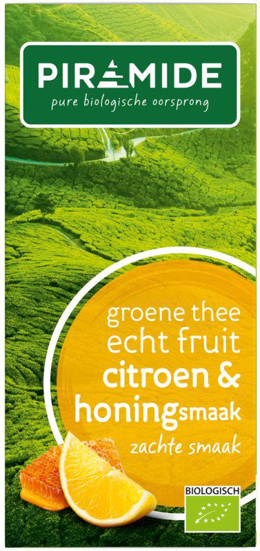 Groene thee citroen en honing bio