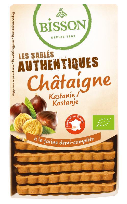 Authentieke zandkoekjes met kastanje bio