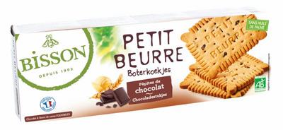 Bisson Biscuitjes met stukjes chocola petit beurre bio Bisson Biscuitjes met stukjes chocola petit beurre bio