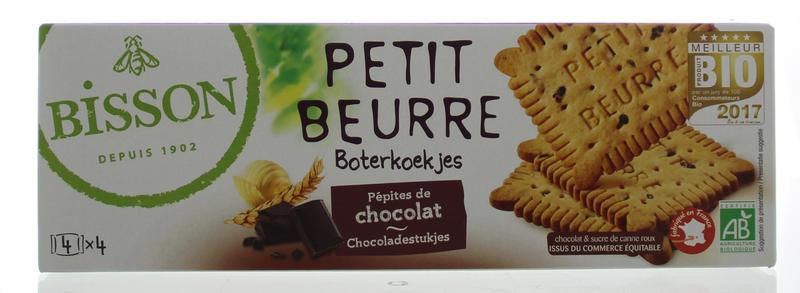 Biscuitjes met stukjes chocola petit beurre bio