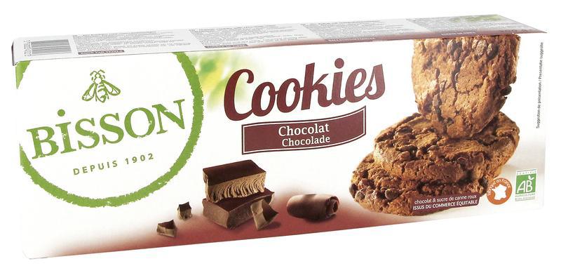 Chocolade cookies met stukjes pure chocola bio