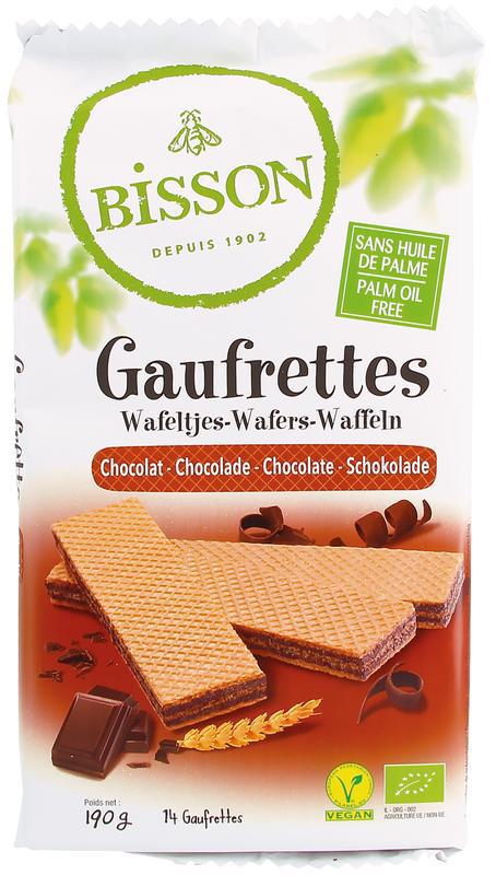 Chocolade wafels gaufrettes bio