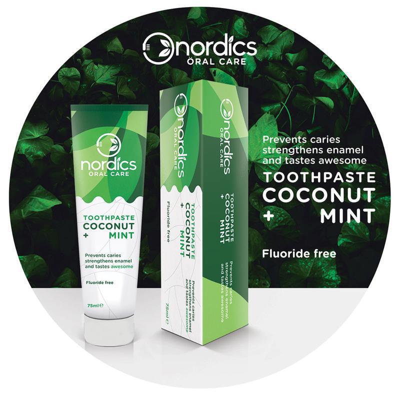 Natuurlijke tandpasta kokosnoot munt fluorvrij