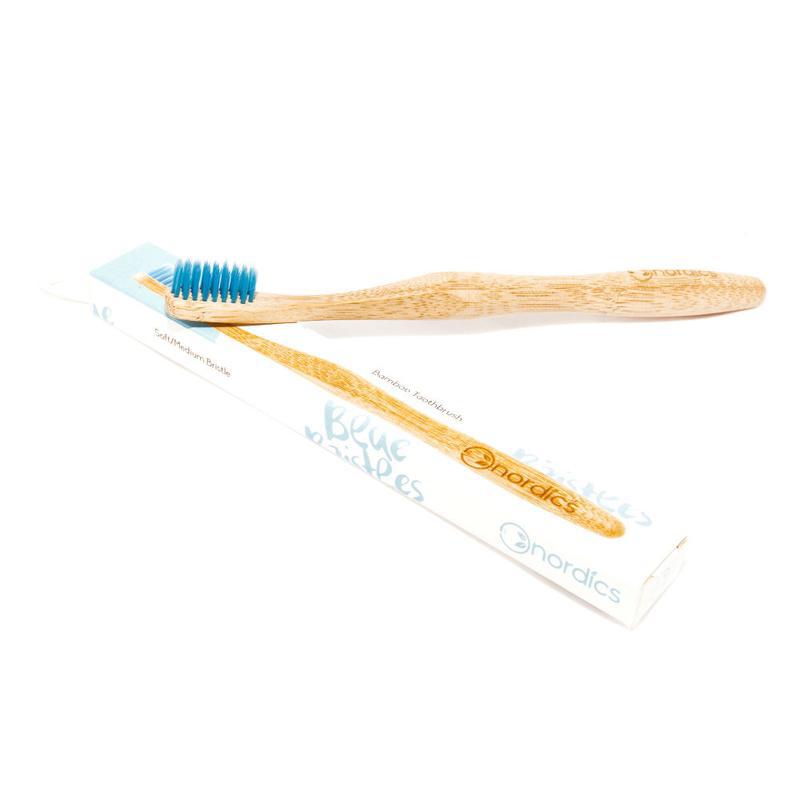 Tandenborstel bamboe blauw