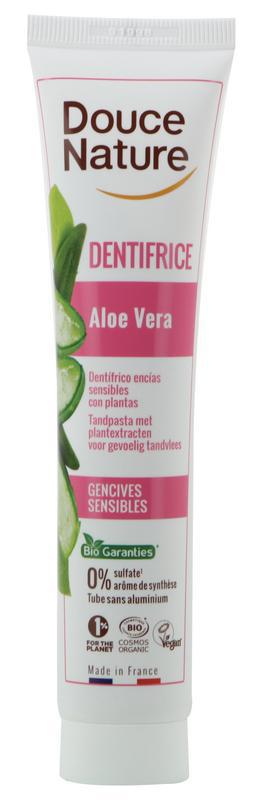 Tandpasta aloe vera voor gevoelig tandvlees bio