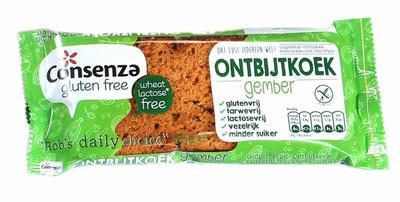 CONSENZA ontbijtkoek reep gember 65g