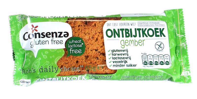 ontbijtkoek reep gember 65g