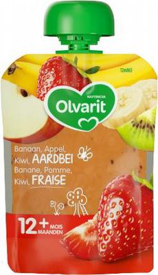 Olvarit knijpzakje aardbeien banaan kiwi 12M863