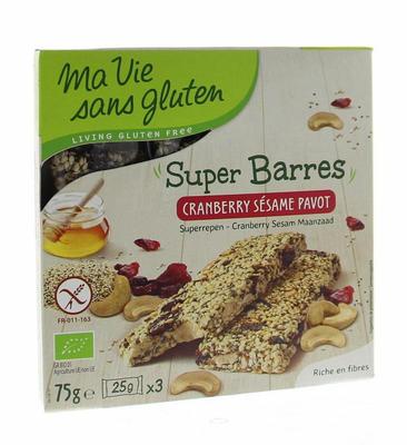 Ma Vie Sans Super repen sesam & cranberry glutenvrij bio