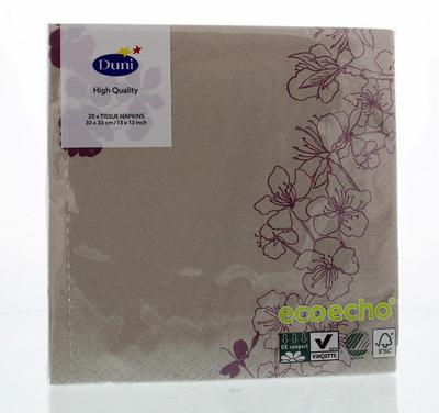 DUNI Servet flowers 33 x 33cm