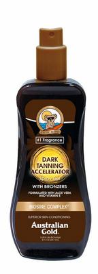Australian Gold Dark tanning accelerator spray gel met bronzer