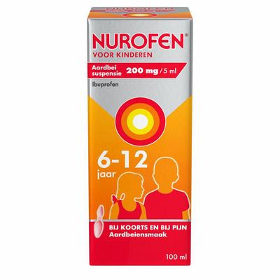 Nurofen Suspensie kind 200mg / 5ml aardbei