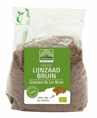 Mattisson Organic lijnzaad bruin heel omega 3 bio Mattisson Organic lijnzaad bruin heel omega 3 bio