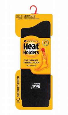 HEATHOLDERS Ladies socks ultra lite 5-9 black
