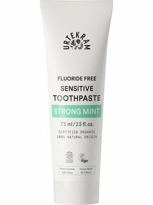 Urtekram Tandpasta sensitive strong mint fluoridevrij