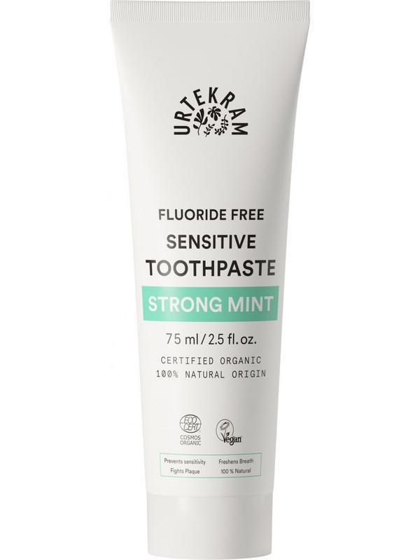 Tandpasta sensitive strong mint fluoridevrij