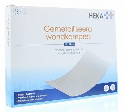 Heka Klein Wondkompres gemetalliseerd 10 x 12cm steriel