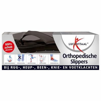 Lucovitaal Orthopedische slippers maat 45-46 zwart Lucovitaal Orthopedische slippers maat 45-46 zwart