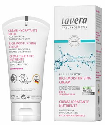 Lavera Basis Sensitiv rijke hydraterende creme bio EN-IT