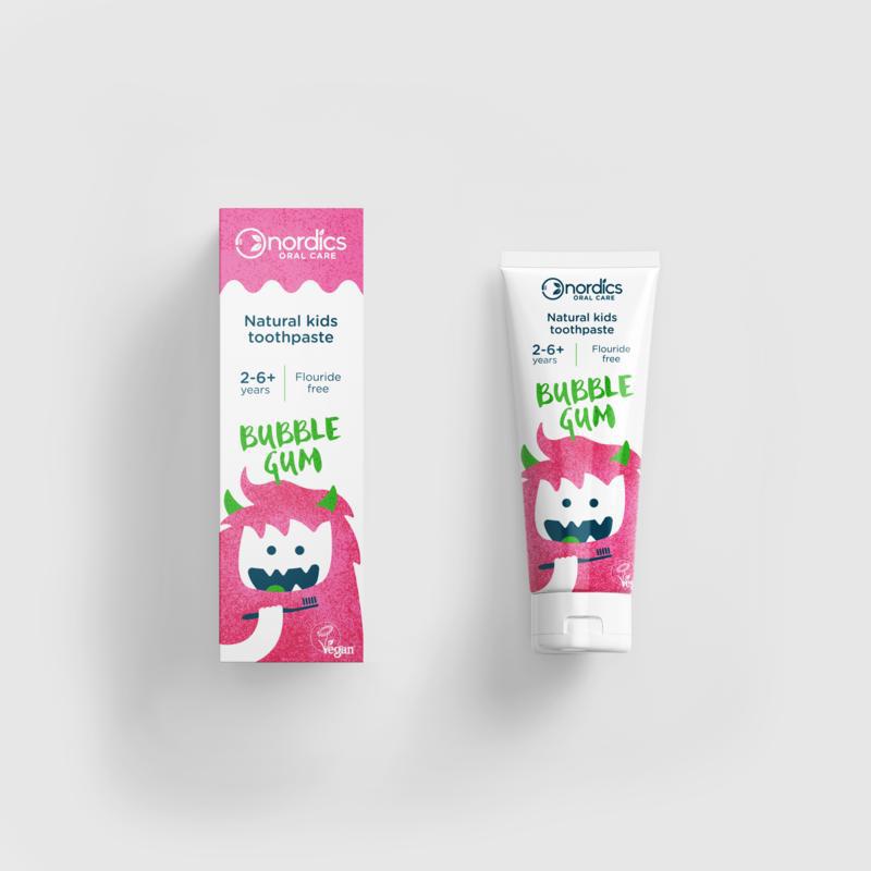 Tandpasta kind bubble gum vegan