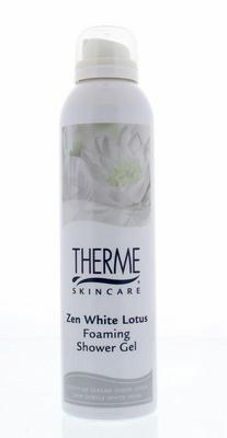 Therme Zen white lotus foam shower