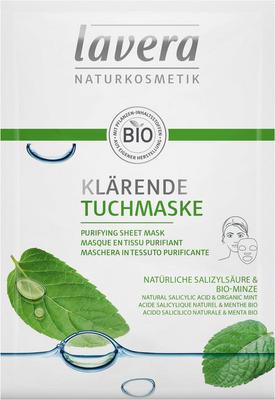 Lavera Sheetmasker masque en tissu purifying EN-FR-DE-IT