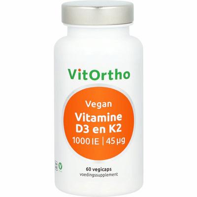 Vitortho Vitamine D3 1000IE K2 45mcg vegan